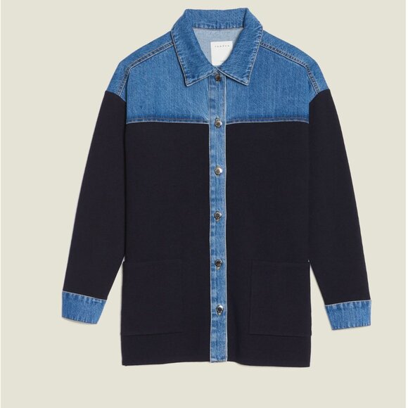 Sandro Denim Cardigan Sweater Jacket - Picture 1 of 10